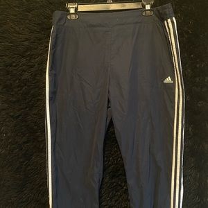 Unisex Adidas navy blue pants, L, straight leg